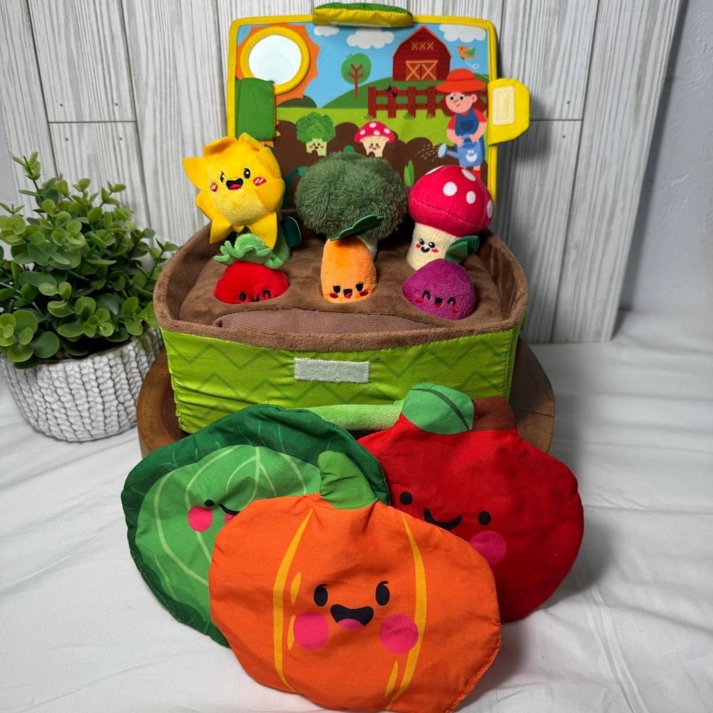 Hahaland My First Vegetable Garden Plush Sensory Toy Playset for Toddlers